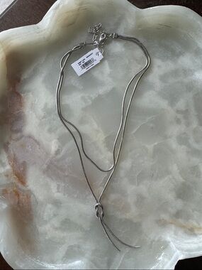 Kendra Scott Silver Annie Y Knot Necklace